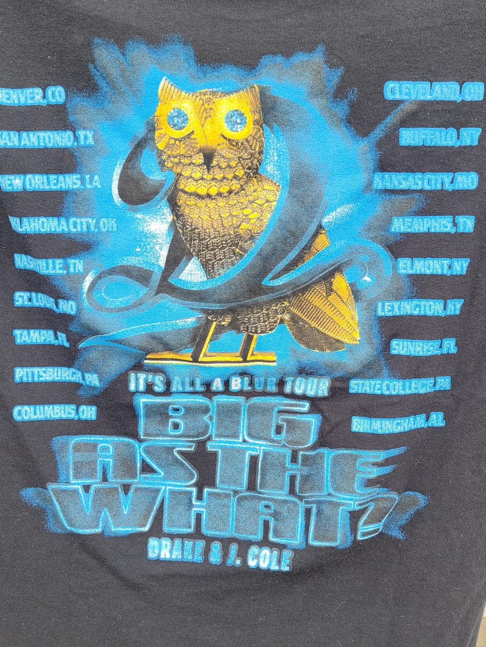 Drake & J. Cole It's All A Blur Tour 2024 Big As The What Gildan Tee Small - Picture 6 of 6